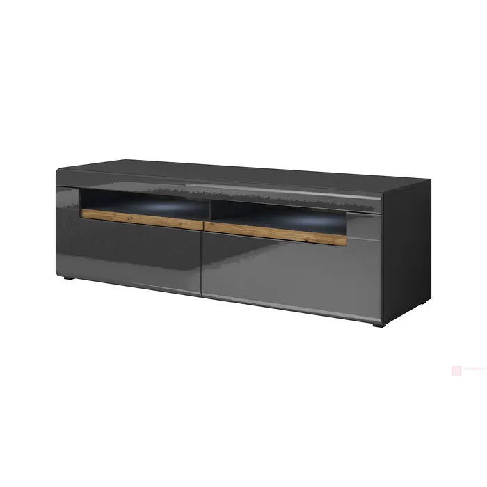 Szafka RTV HEKTOR 39 antracyt połysk 160x52x50cm Szafka RTV HEKTOR 39 antracyt połysk 160x52x50cm