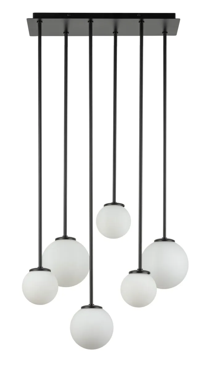 Lampa wisząca TULIA 6 biało-czarna