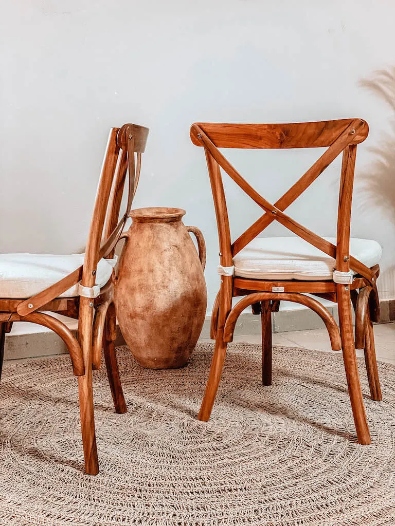 KRZESŁO TIKA DREWNO TEKOWE - MML2KTI