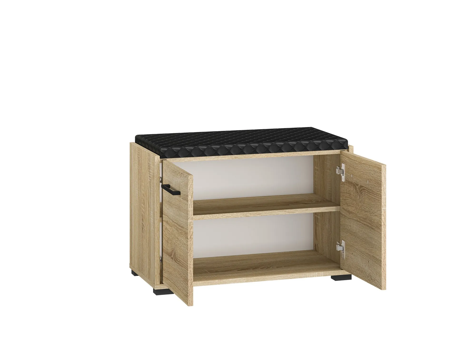 Szafka na buty 2-drzwiowa z siedziskiem CARO 02 Sonoma jasna 48x70x34 — zdjęcie 2