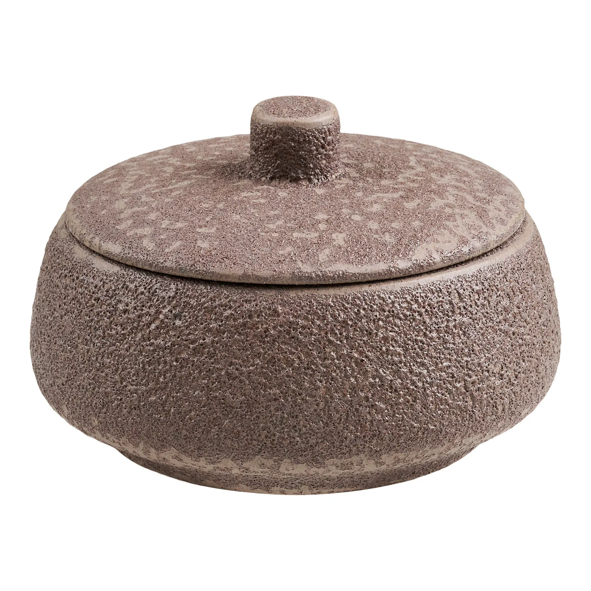 Ceramiczny pojemnik z pokrywką JAR brązowy