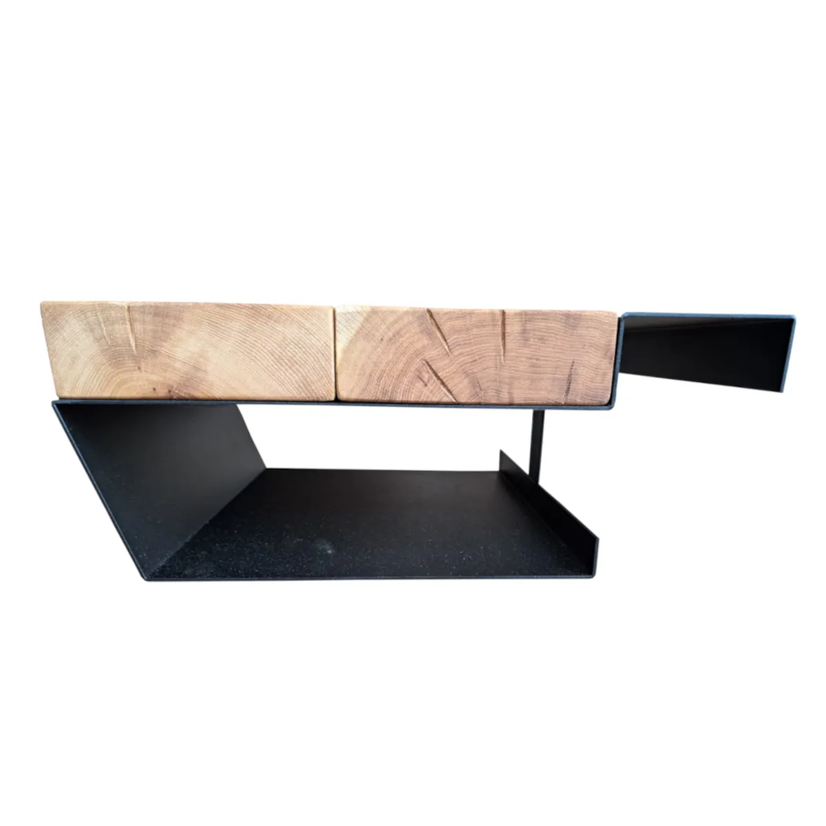 Szafka nocna wisząca z półką Homely dąb lity lakierowany - GK_1055830501