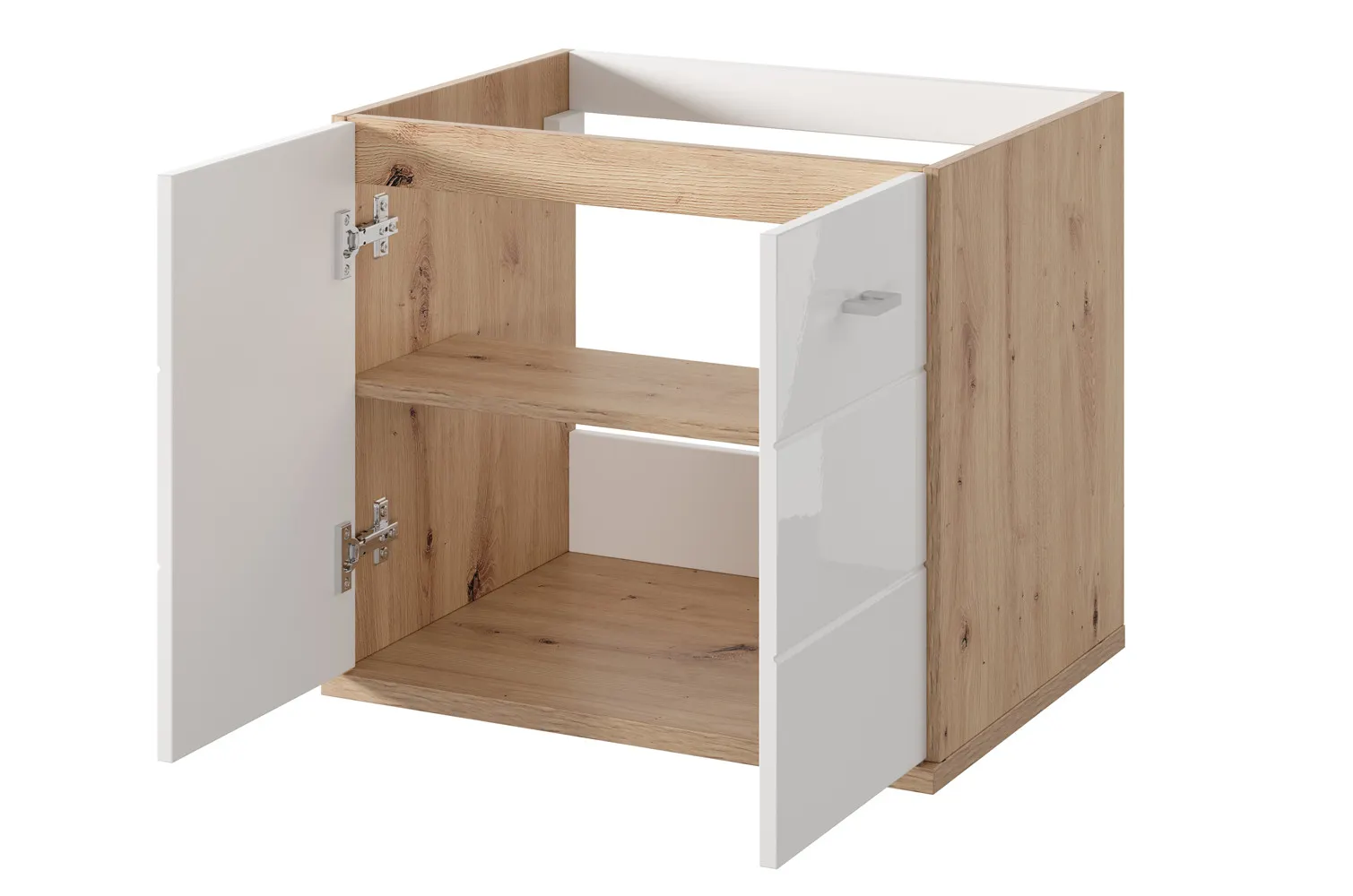 Szafka wisząca pod umywalkę STING 57x60 dąb Artisan/biały