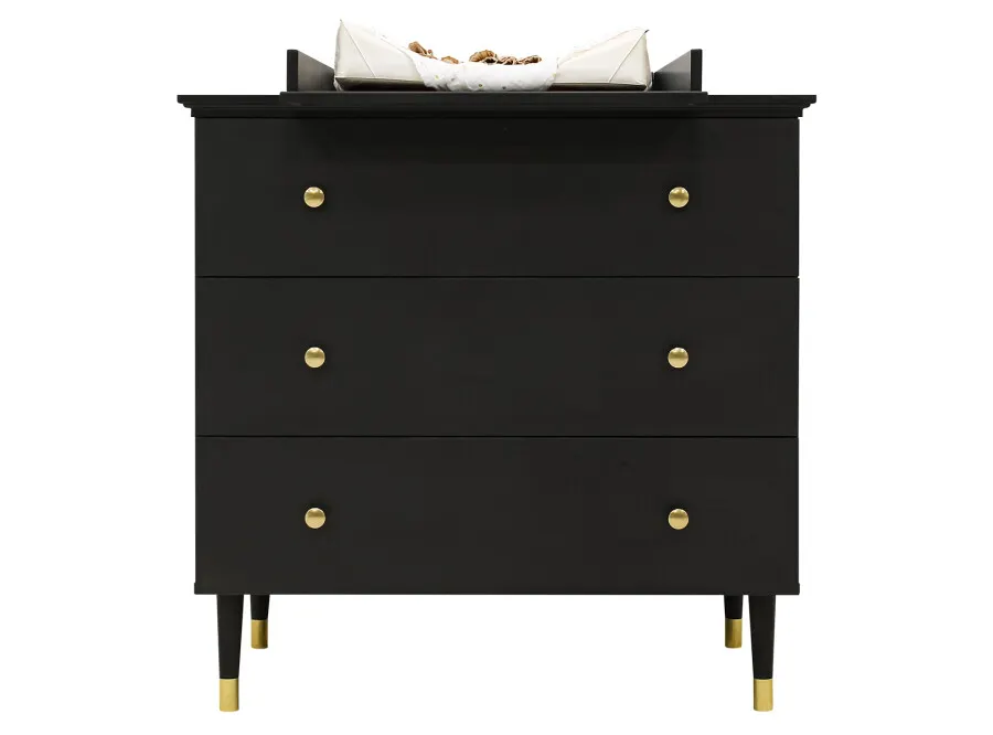 Komoda z szufladami CLEO 50x92x94 czarno-złota - BAN_CLE-3