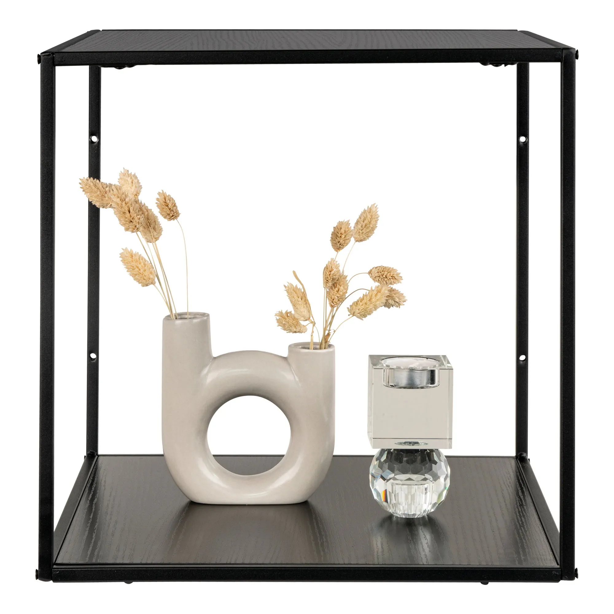 Vita Regał ścienny 2 Czarny 36x36x36 - 4282240