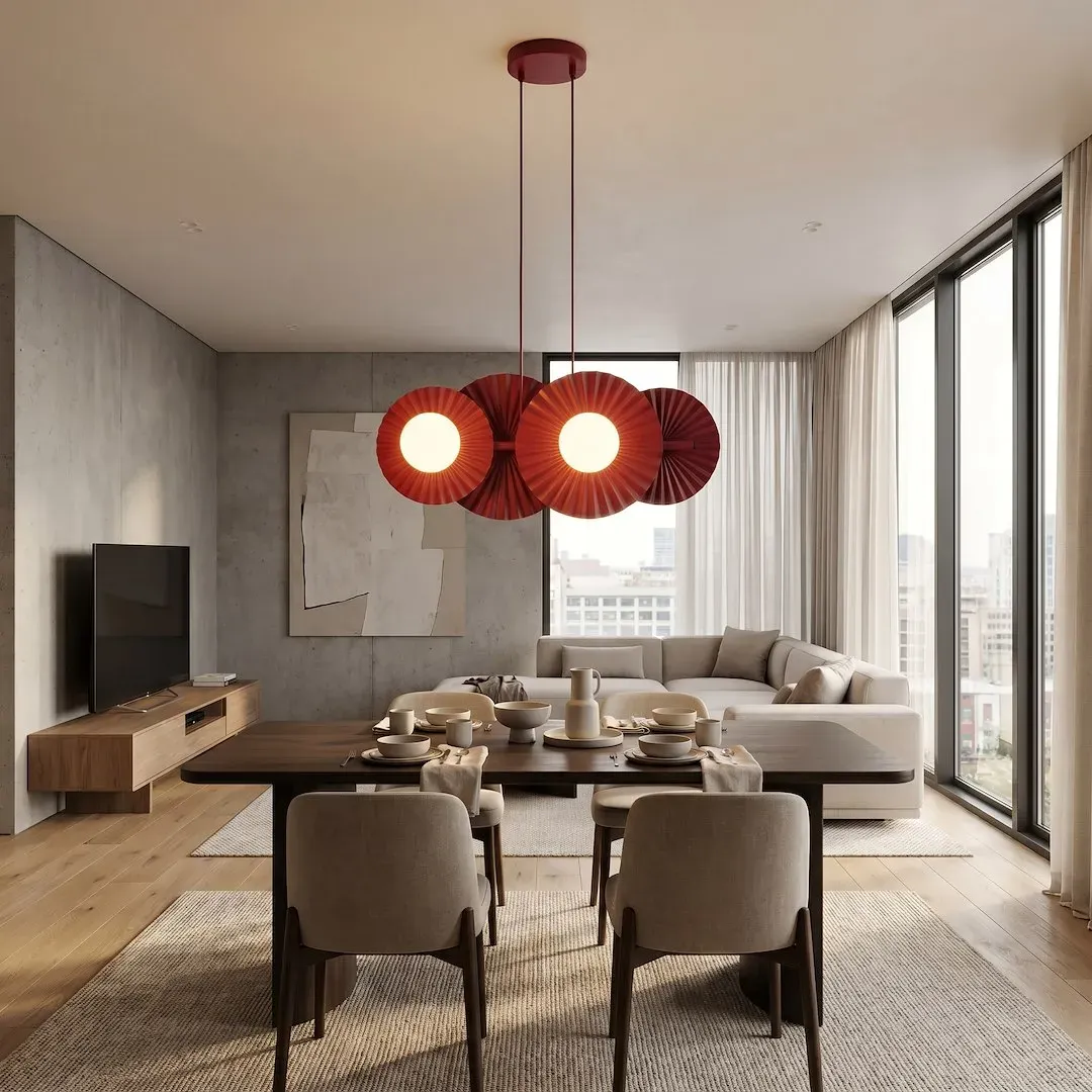 Lampa wisząca UMBRA 4 burgundowa - 1729/4