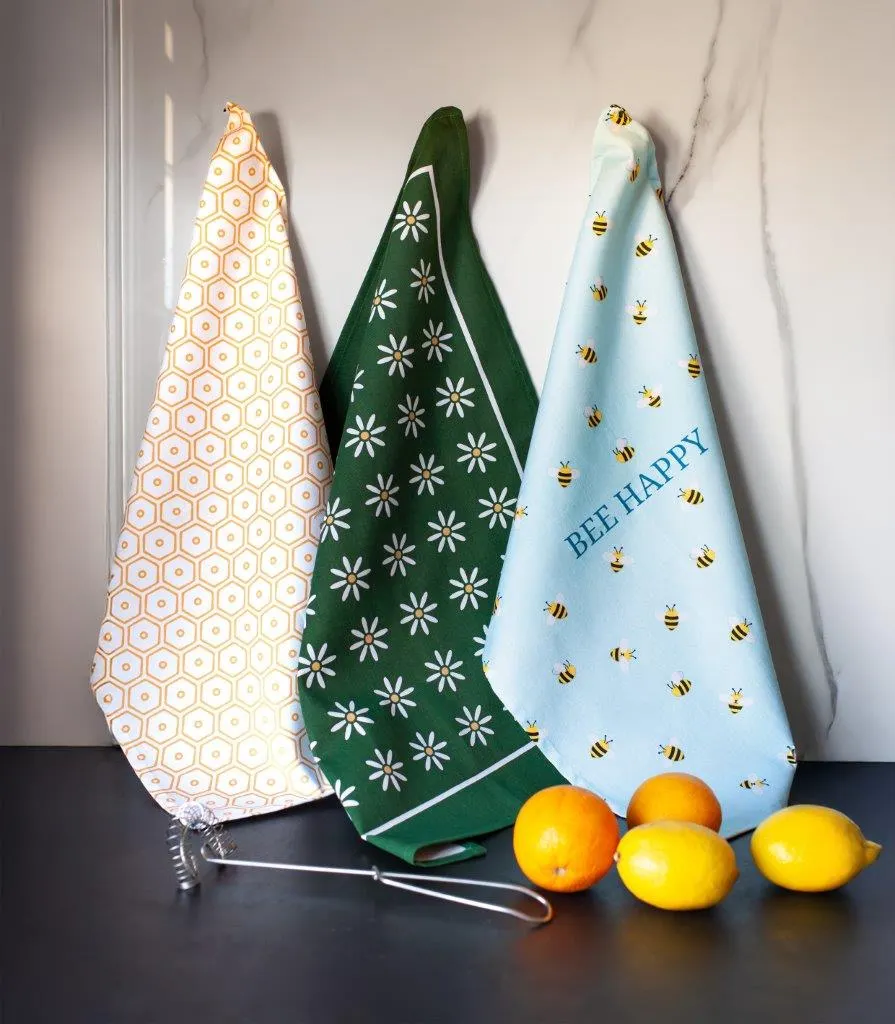 Ścierka zestaw 3 szt. KUKE 026 pszczółki 40x60 wielokolorowy - FARO_30852