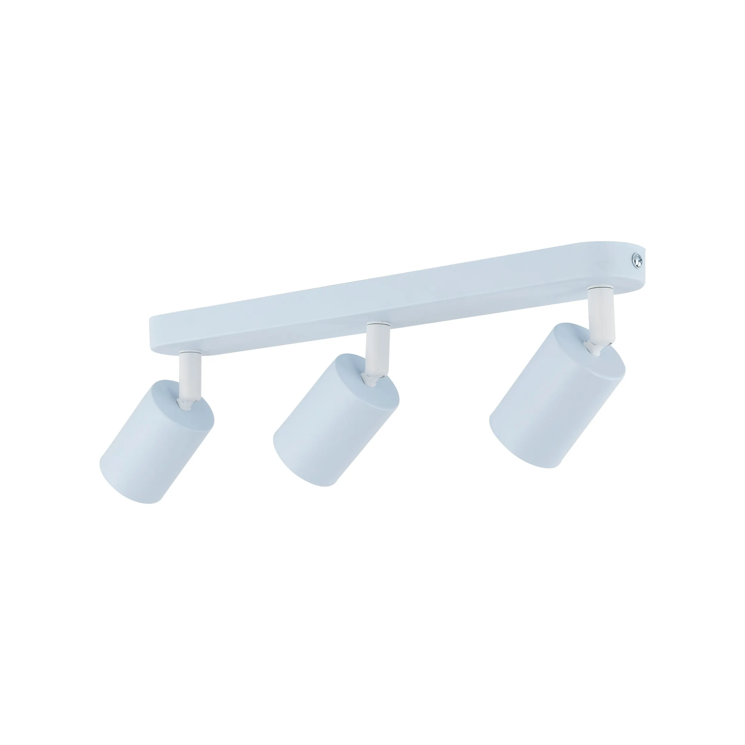 Lampa sufitowa LIVIA niebieska z białymi elementami na metalowej listwie regulowana 52x17x14cm - TK_10238