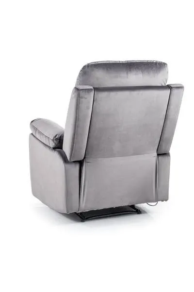 Fotel rozkładany SPENCER 1 VELVET Bluvel 14 szary - SPENCER1VSZ