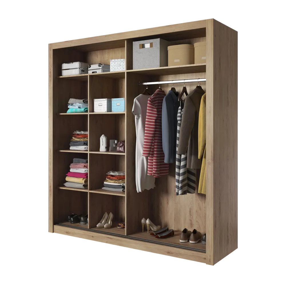 Szafa 2-drzwiowa z lustrami ARTI AR-08 203cm dąb shetland - AR8DH