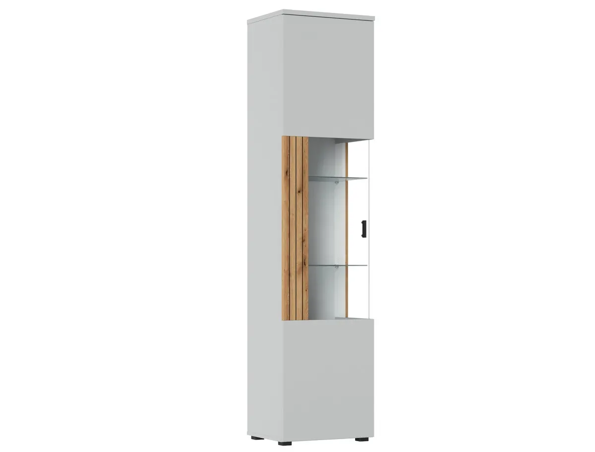 Witryna 1-drzwiowa ALVERNO ALVV02L Szary, Dąb Coast Evoke, Nadruk Witryna 1-drzwiowa ALVERNO ALVV02L Szary, Dąb Coast Evoke, Nadruk