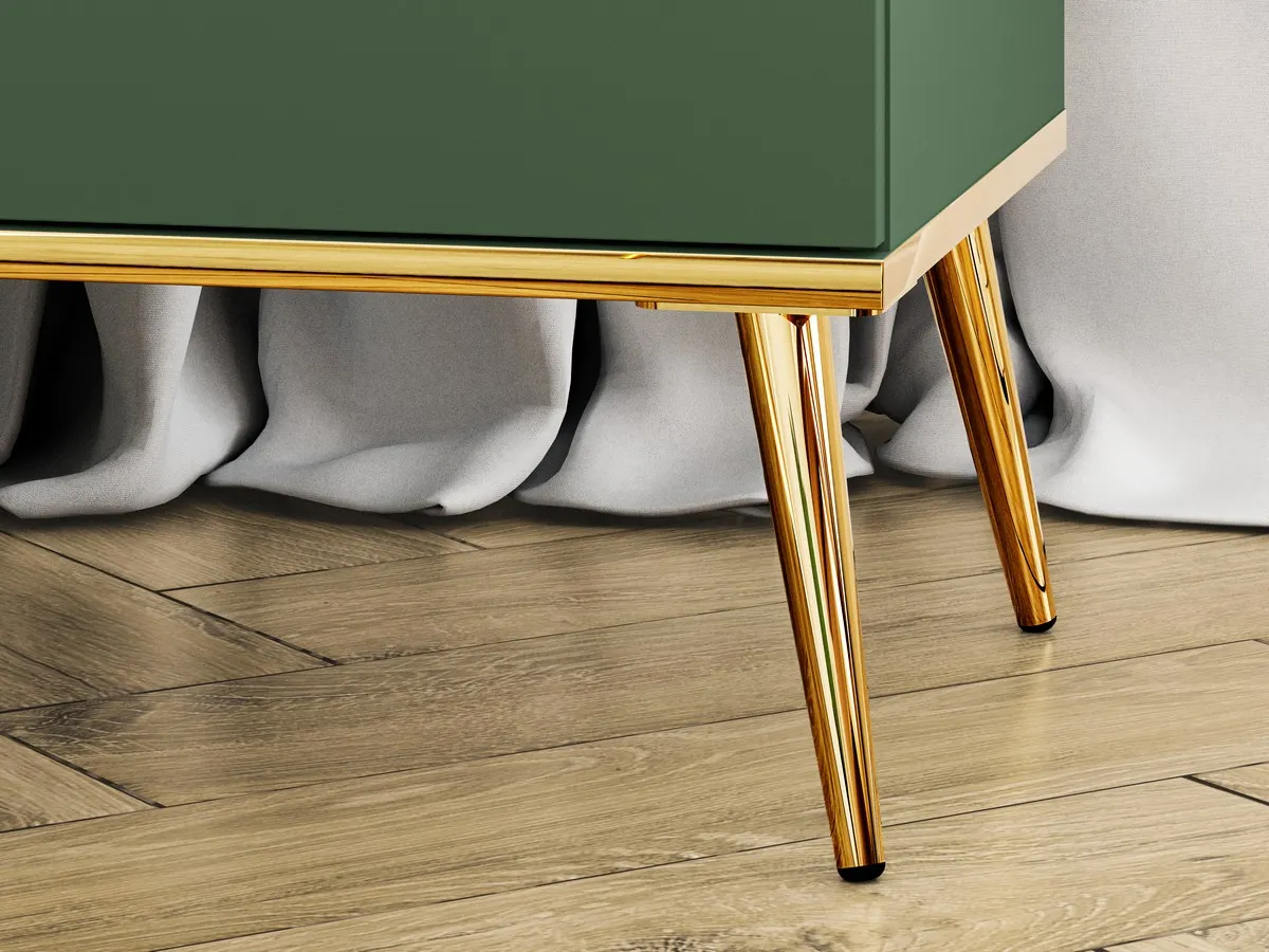 Komoda 1-drzwiowa z 3 szufladami FOREST 04 labrador, złoty - 1FORE04-001