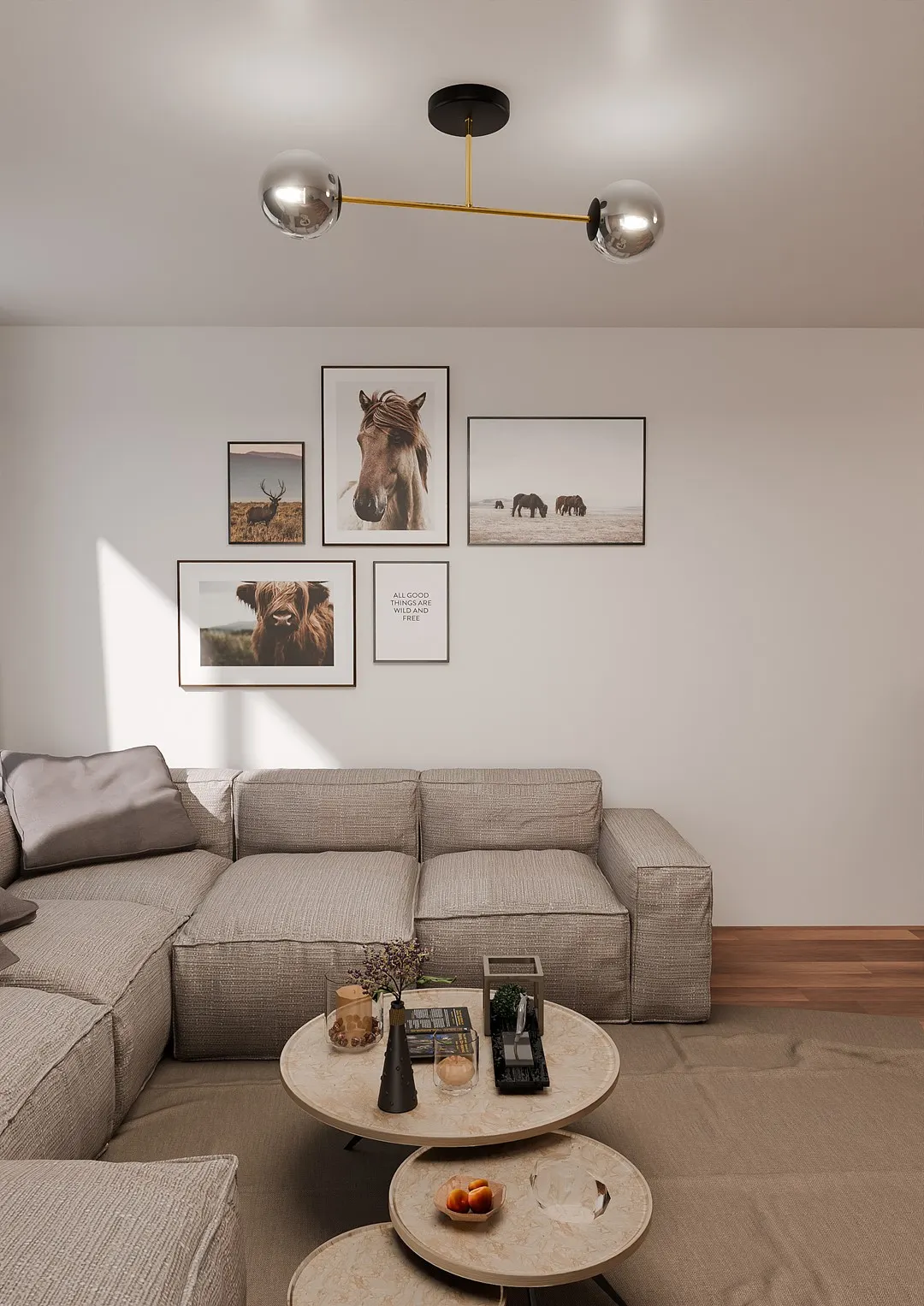Lampa sufitowa MAGNUM 2 czarny złoty grafit - 1269/2