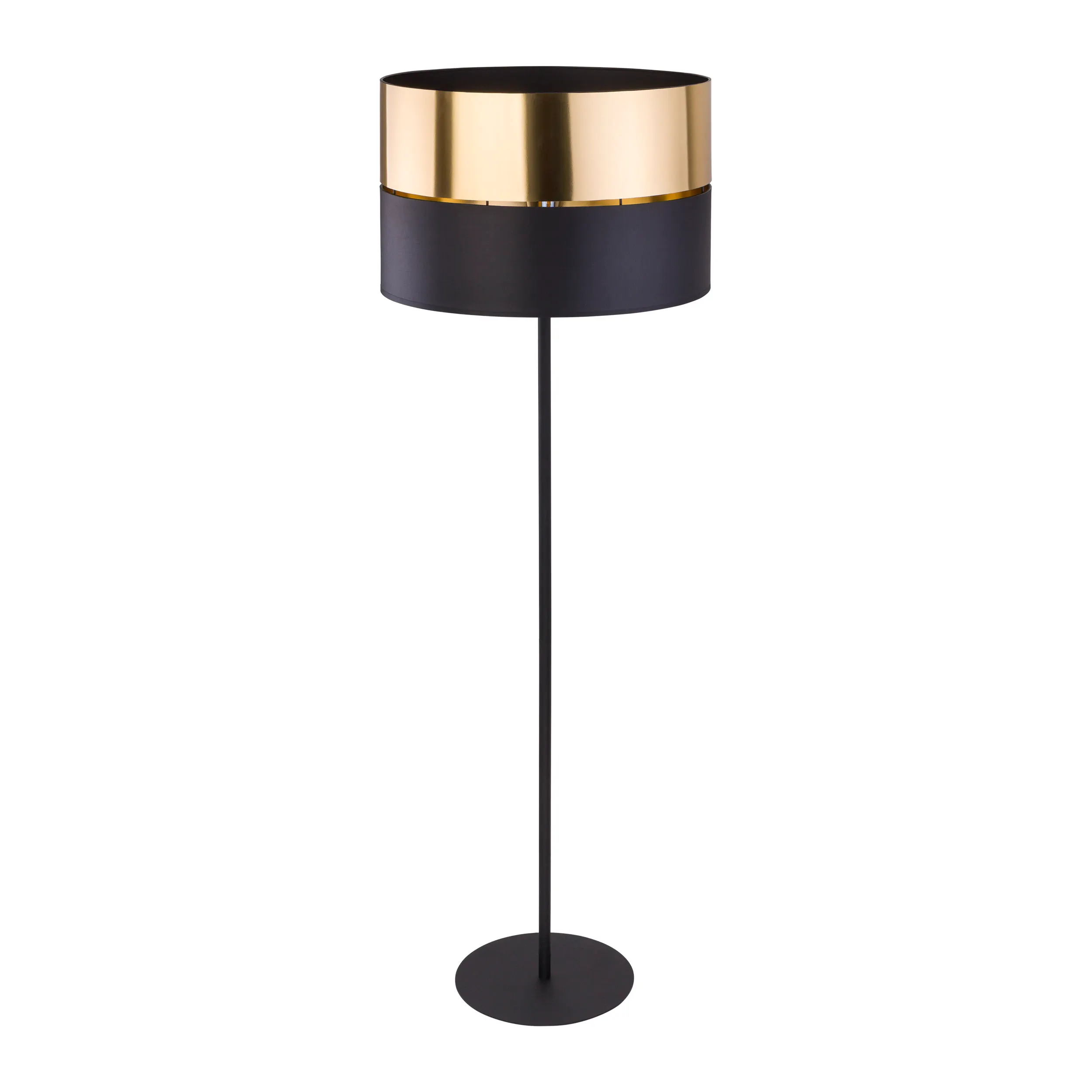 Lampa podłogowa HILTON czarna ze złotym elementem 159x50cm