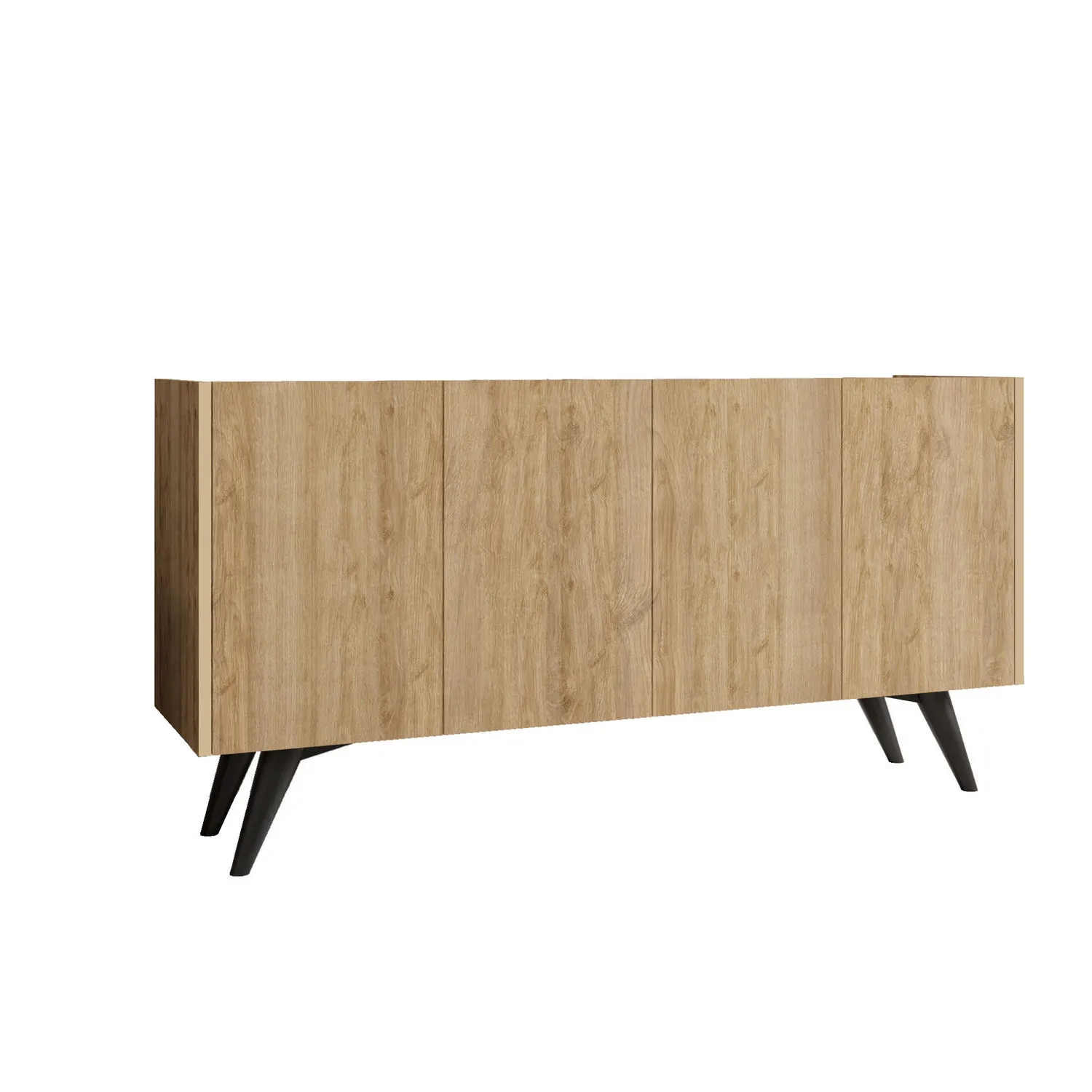 Komoda drewniana 4-drzwiowa PEKIN 150 cm dąb naturalny