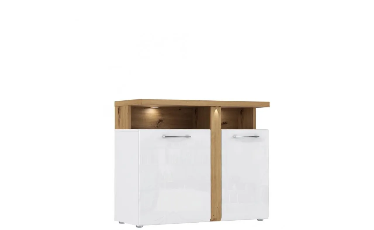 Komoda 2-drzwiowa TULUZA 103 cm biały dąb artisan - TUZK221B-C843