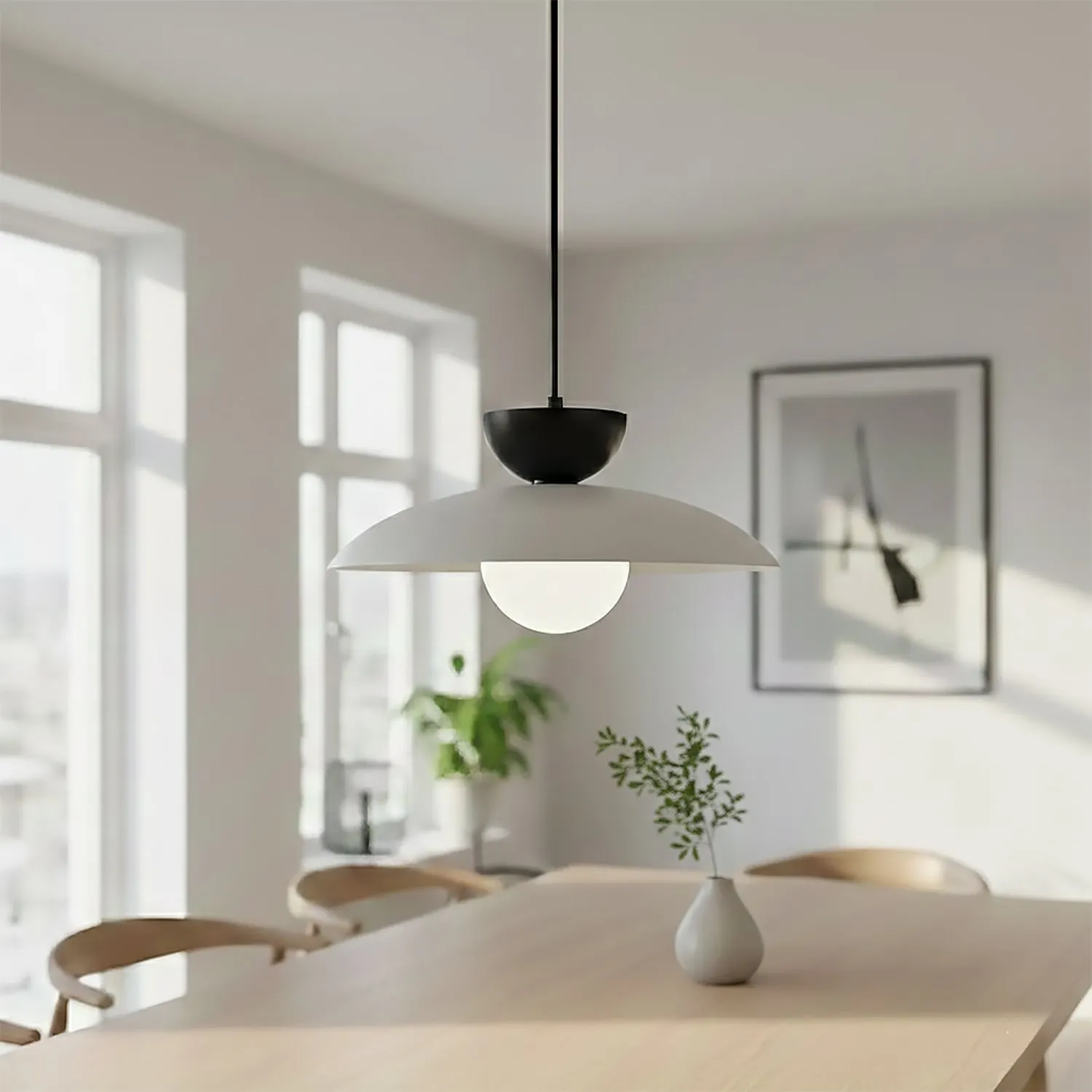 Lampa wisząca MULAN 1 GRAY BL czarna szara - 1621/3