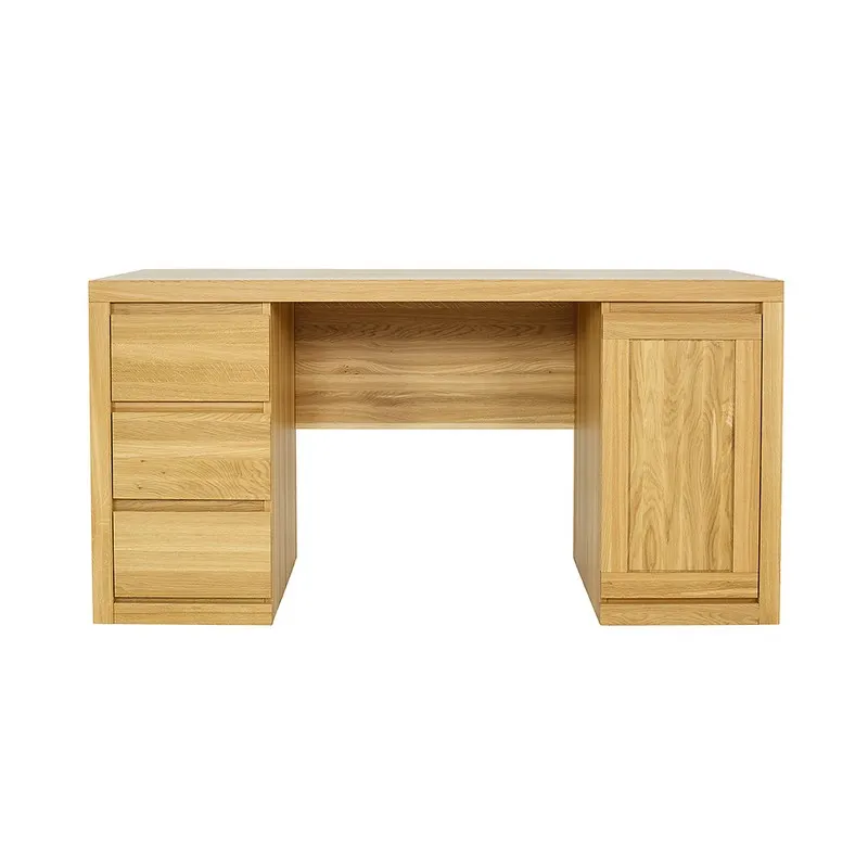 Biurko dębowe BR302 Naturalny DREWMAX — zdjęcie 4