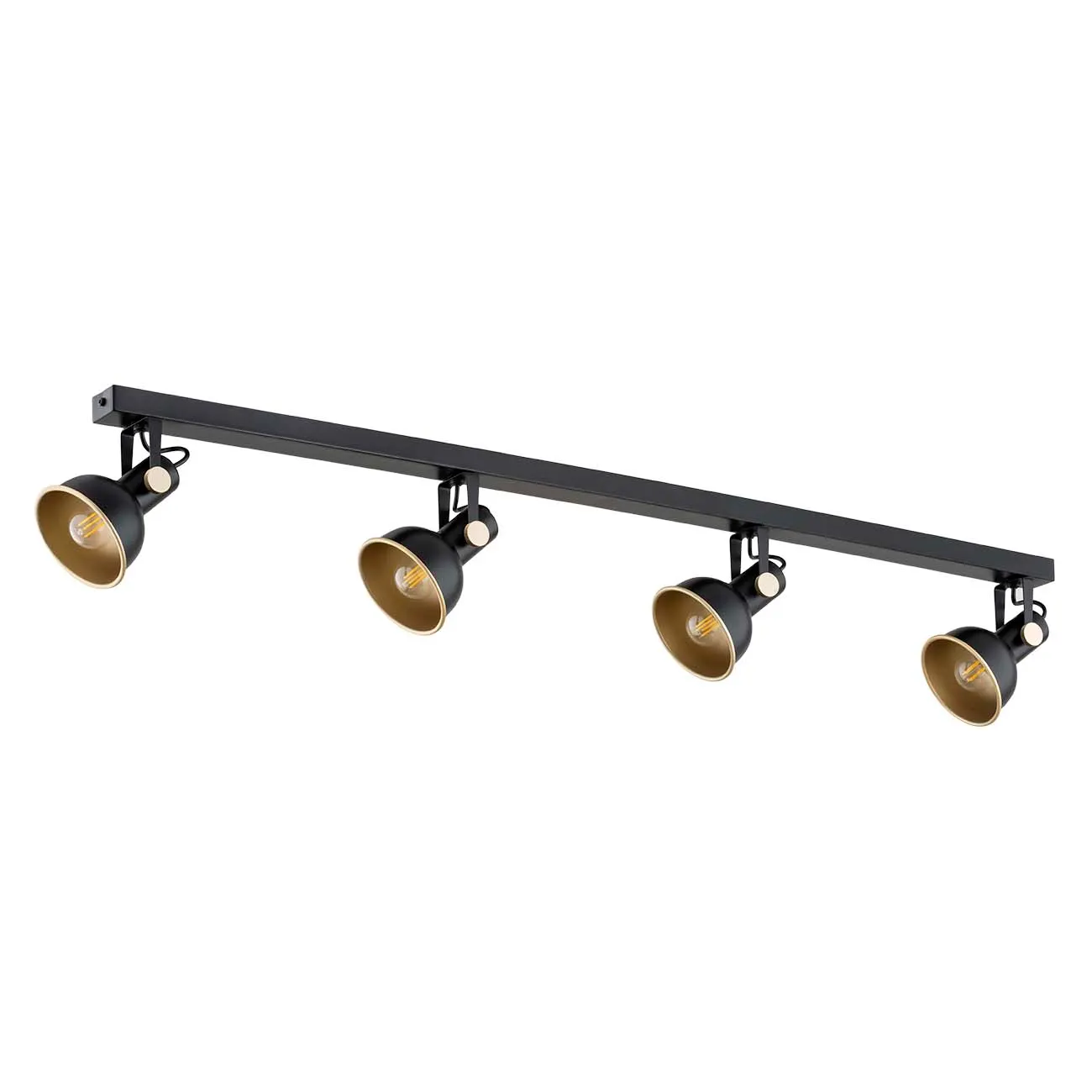 Plafon LENORA metalowy czarny złoty regulowany 119x19cm - 1799