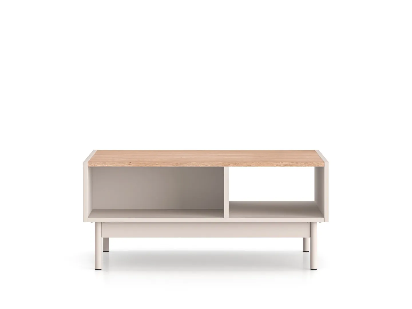 Stolik kawowy z półką DUNEA 60x90 kaszmir - dąb cremona