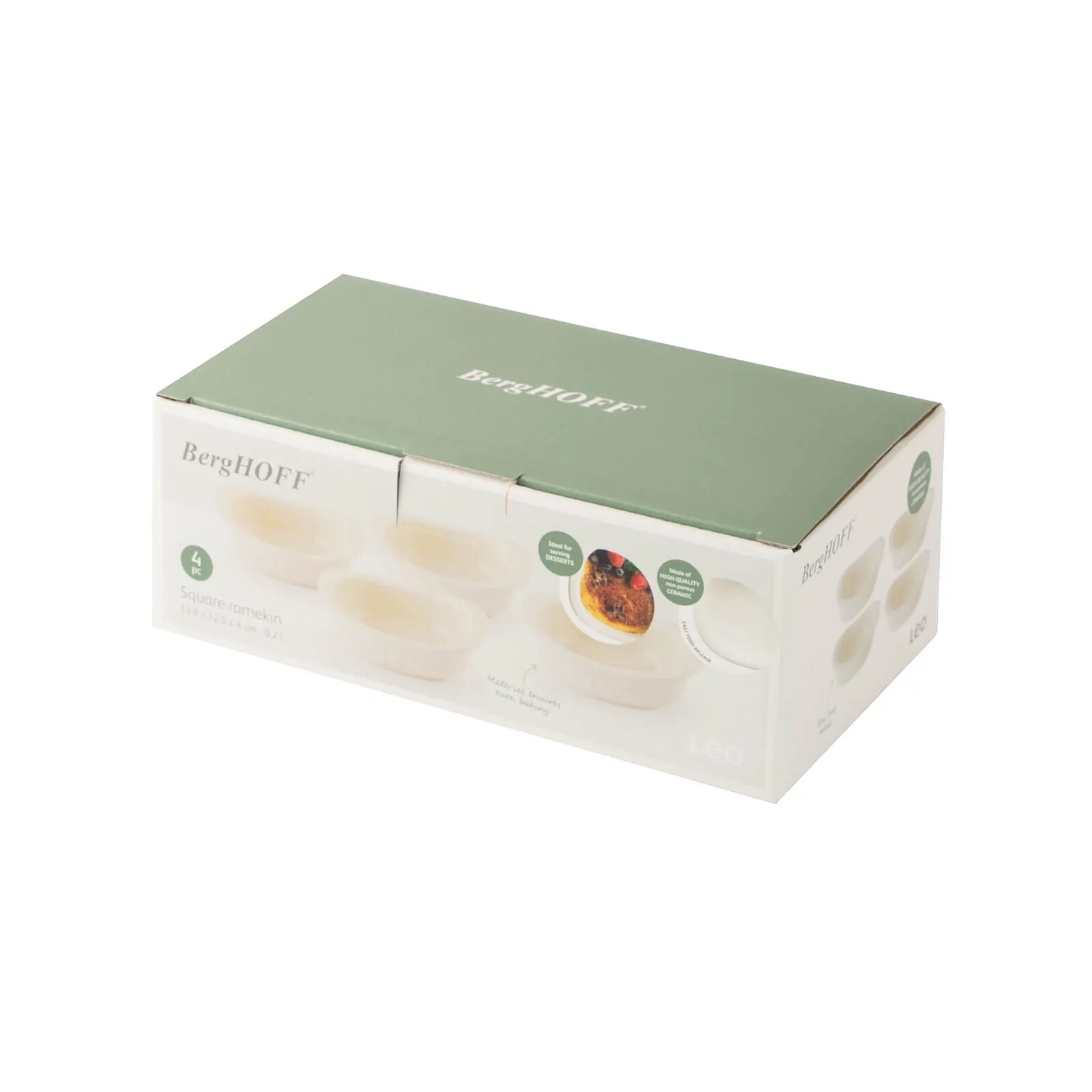 Kwadratowe ramekiny ceramiczne BALANCE 0,2 L, 4 szt. - ND_3950503