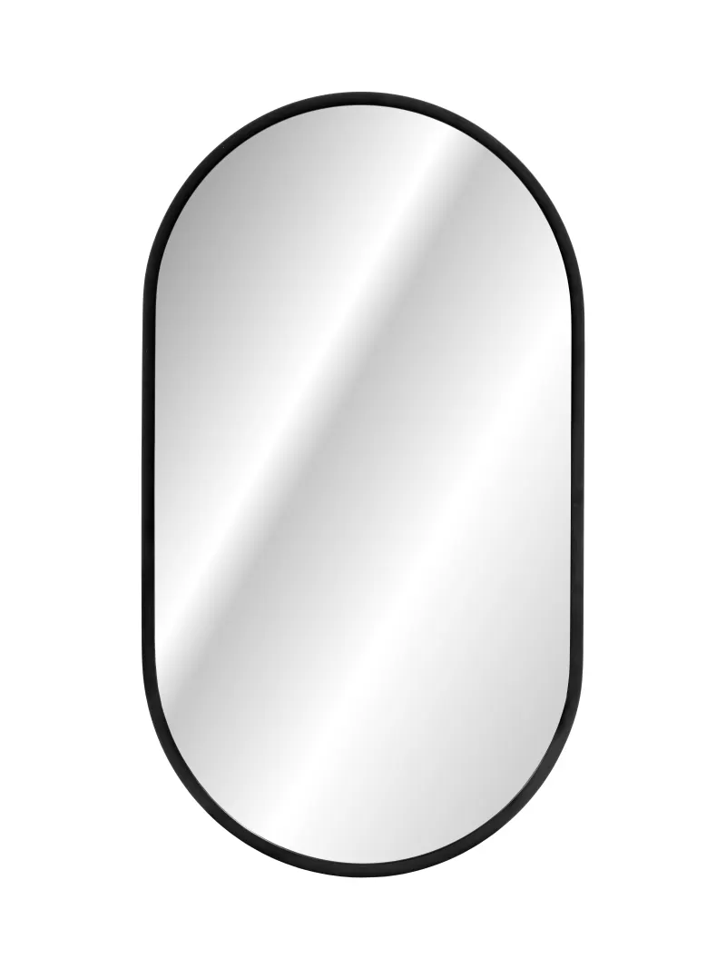 Lustro APOLLO z oświetleniem LED 90x50cm w czarnej ramie