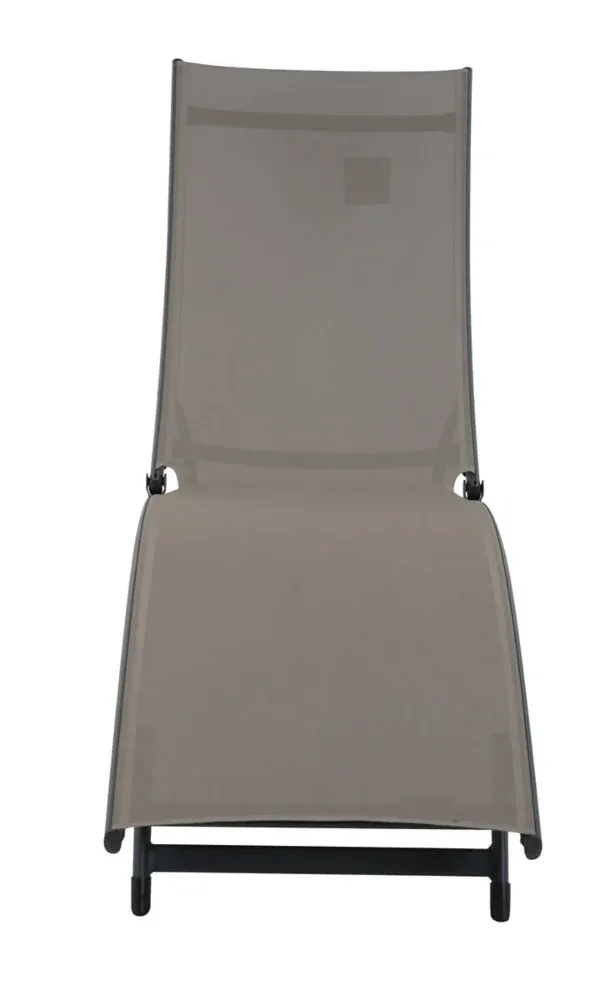 Leżak ogrodowy basenowy STAR 186 cm składany taupe - FG005985