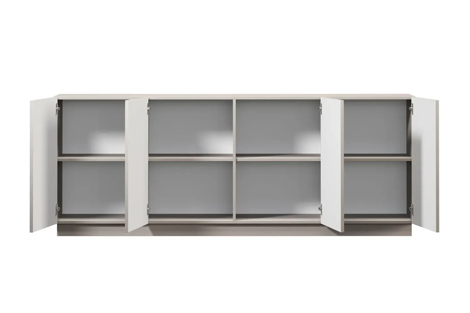 Komoda 4-drzwoiowa LORINI 200 - cashmere uchwyt T-bar złoty cokół - B_166752