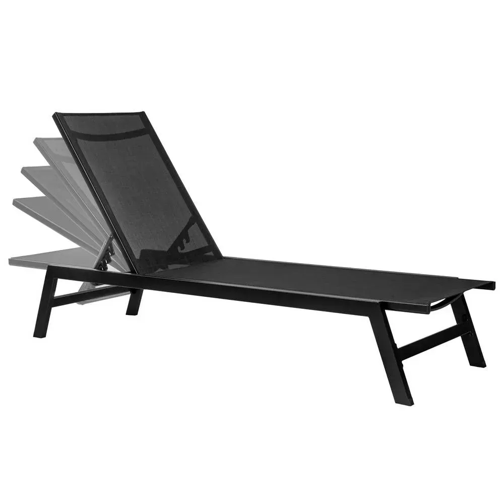 Leżak ogrodowy LORD 60 regulacja oparcia czarny - MI_5905610252441