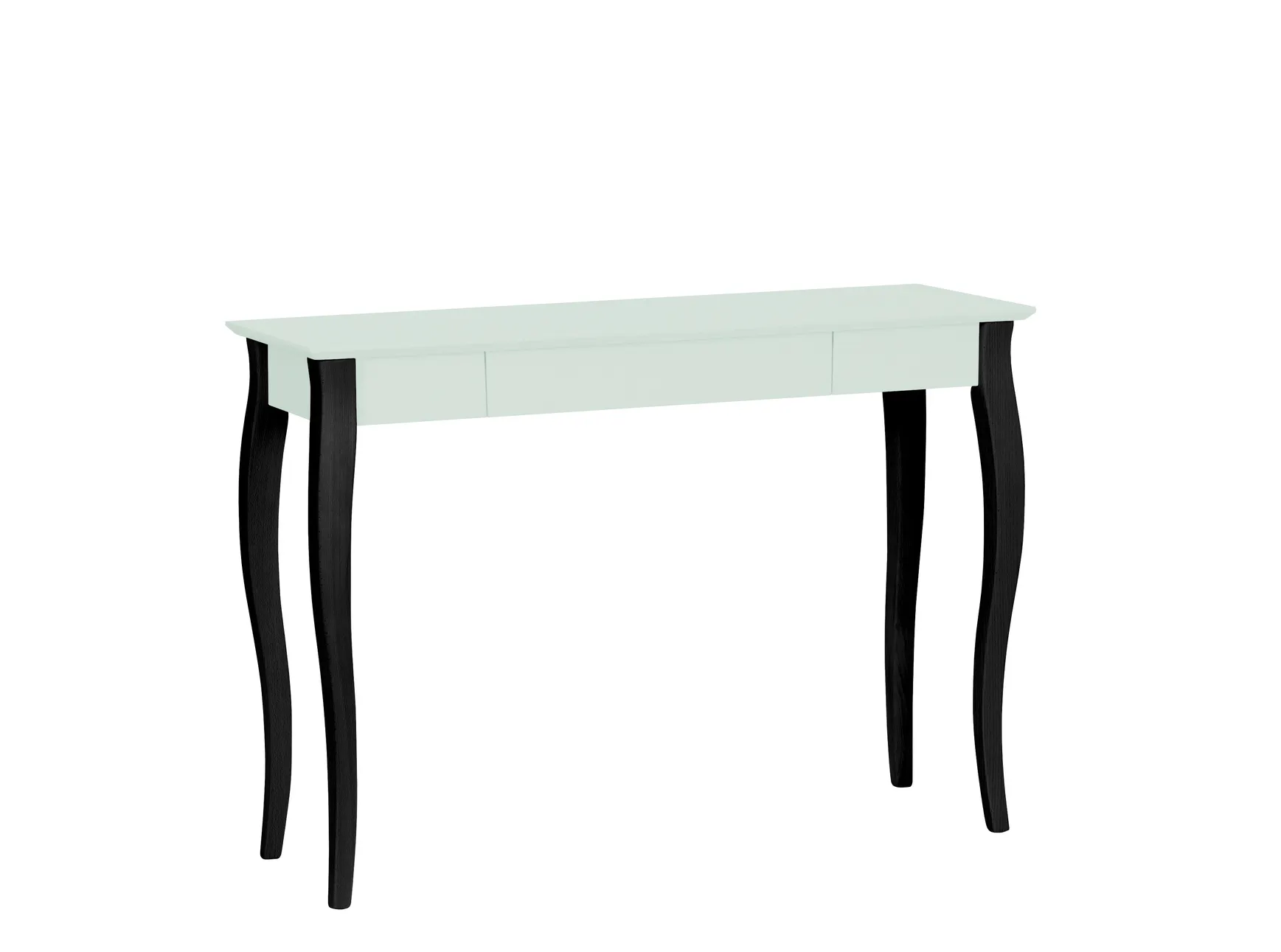 Biurko z szufladą LILLO 105x40 miętowy blat/czarne drewniane nogi