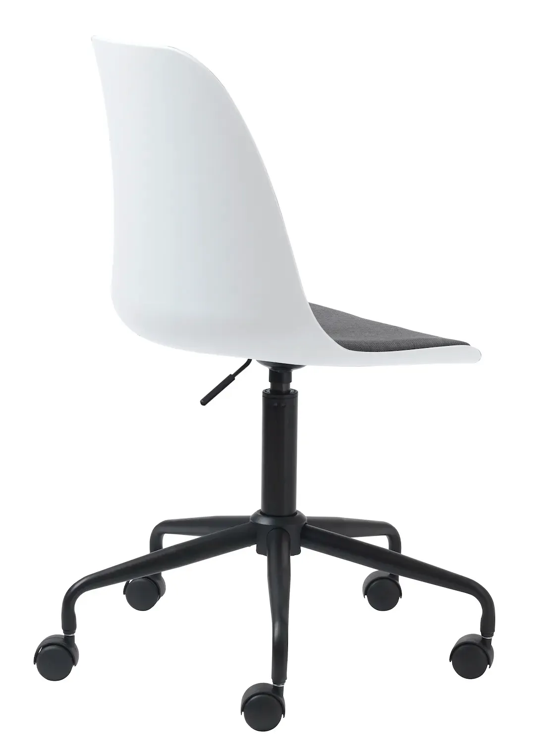 Krzesło biurowe z regulacją wysokości WHISTLER tapicerowane siedzisko - biały, szary - UN_36651001