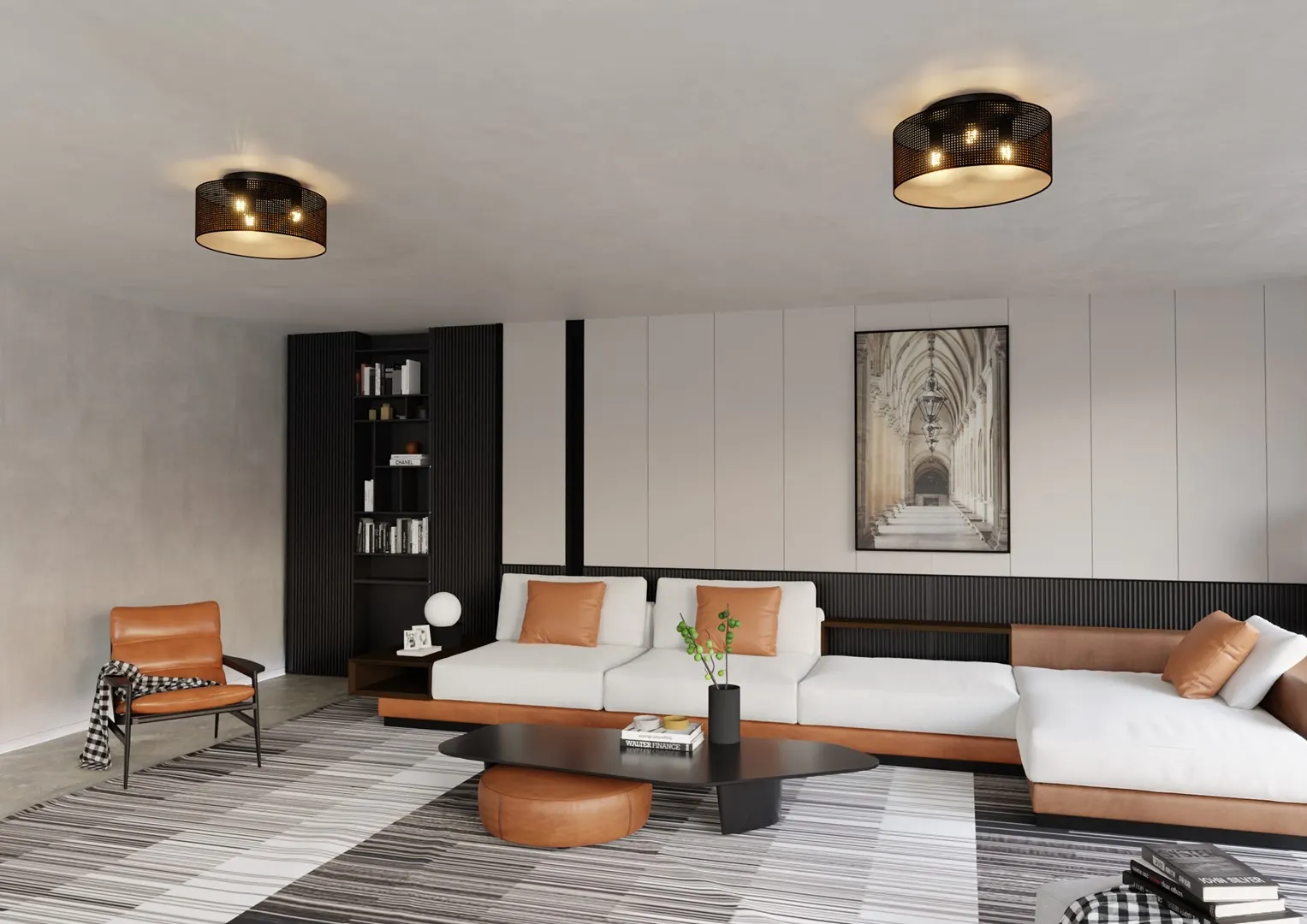 Lampa sufitowa ASTON Czarny 1148/3 - 1148/3