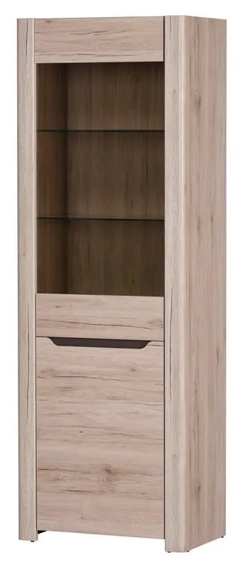 Witryna DESJO 1 lewa/prawa jednodrzwiowa dąb sanremo 193x67x42cm Witryna DESJO 1 lewa/prawa jednodrzwiowa dąb sanremo 193x67x42cm