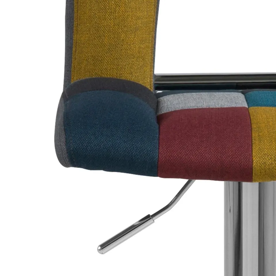 image krzeslo, tkanina, kolorowy, metalowa podstawa, podstawa metalowa