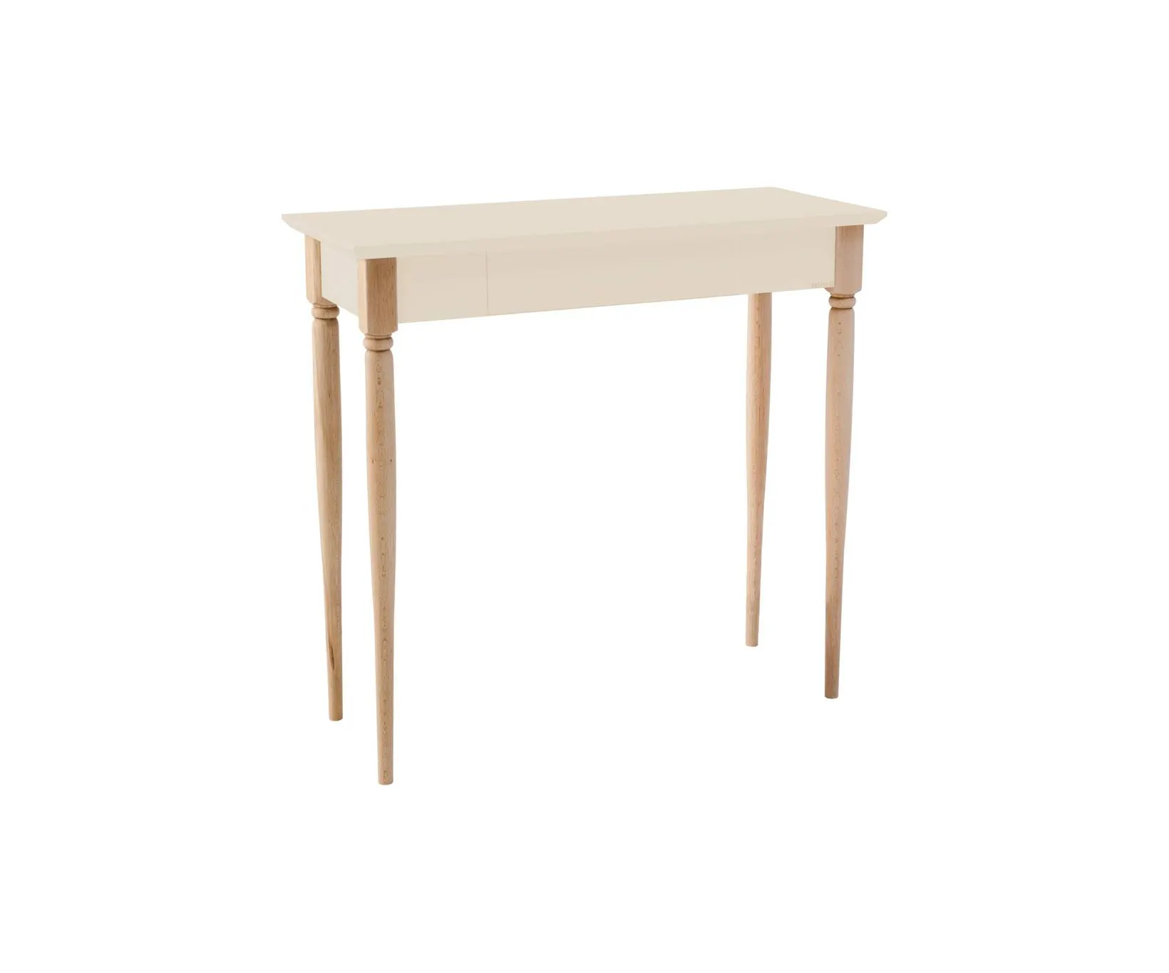 Biurko z szufladą MAMO 65x40 kremowy blat/drewniane nogi Meble, Tabela, Biurko, Stół do jadalni