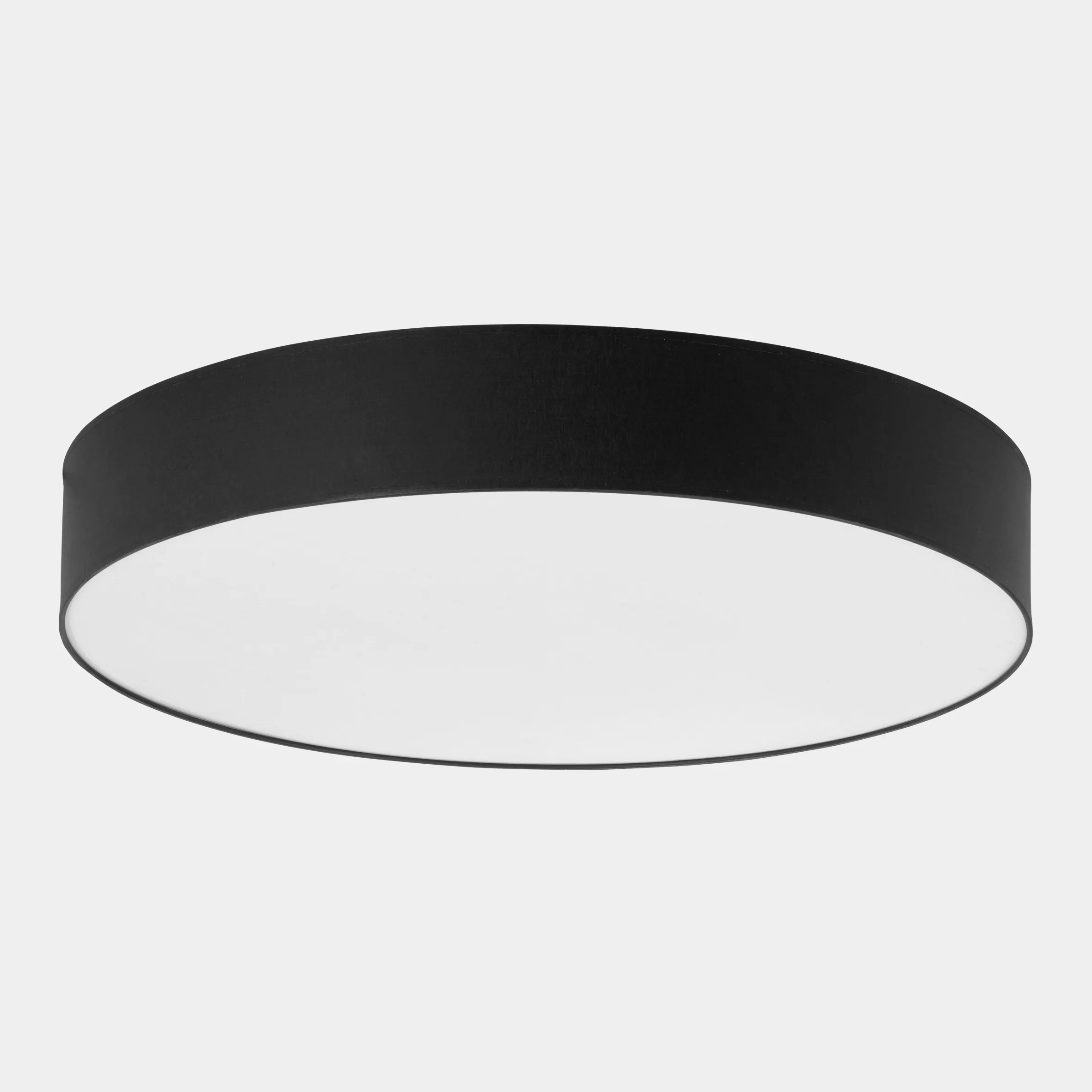 Lampa sufitowa RONDO czarna z białym kloszem okrągła 78x15cm