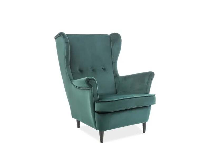 Fotel LORD VELVET Bluvel 78 zielony wenge Signal