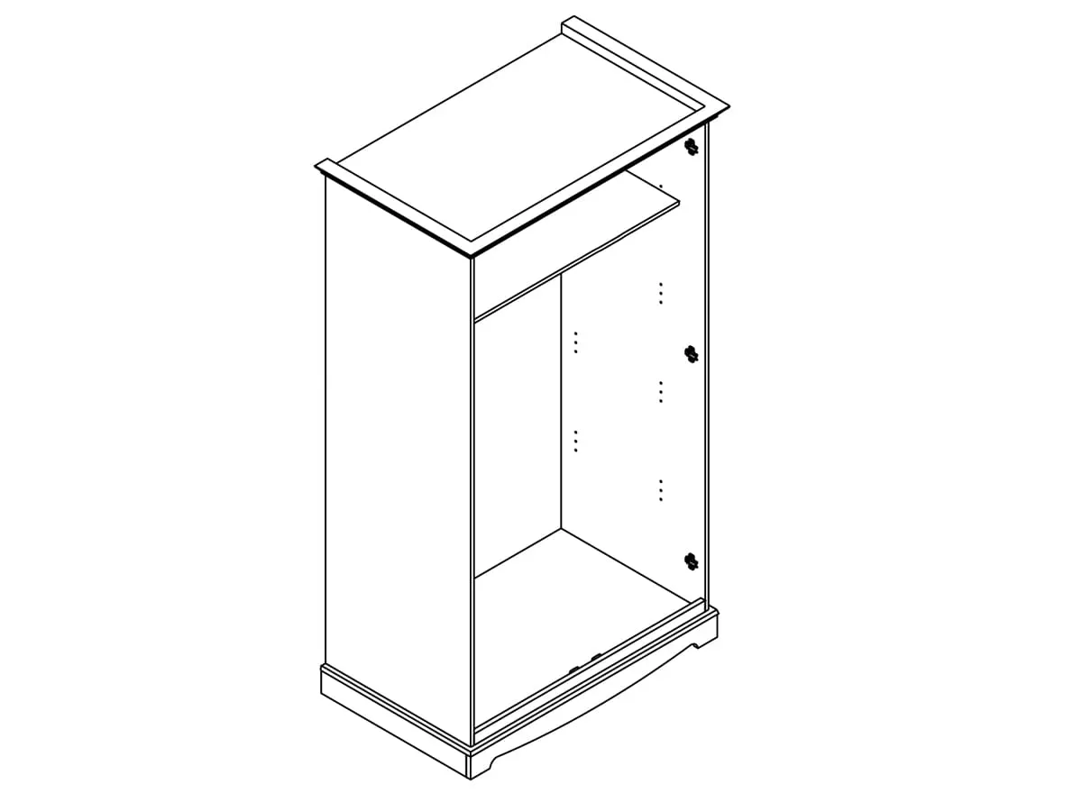 Szafa BELLUNO ELEGANTE 2-drzwiowa - biała - PL011B