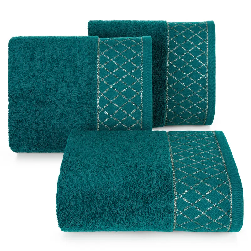 RĘCZNIK LAYLA (06) 70 X 140 CM CIEMNOTURKUSOWY