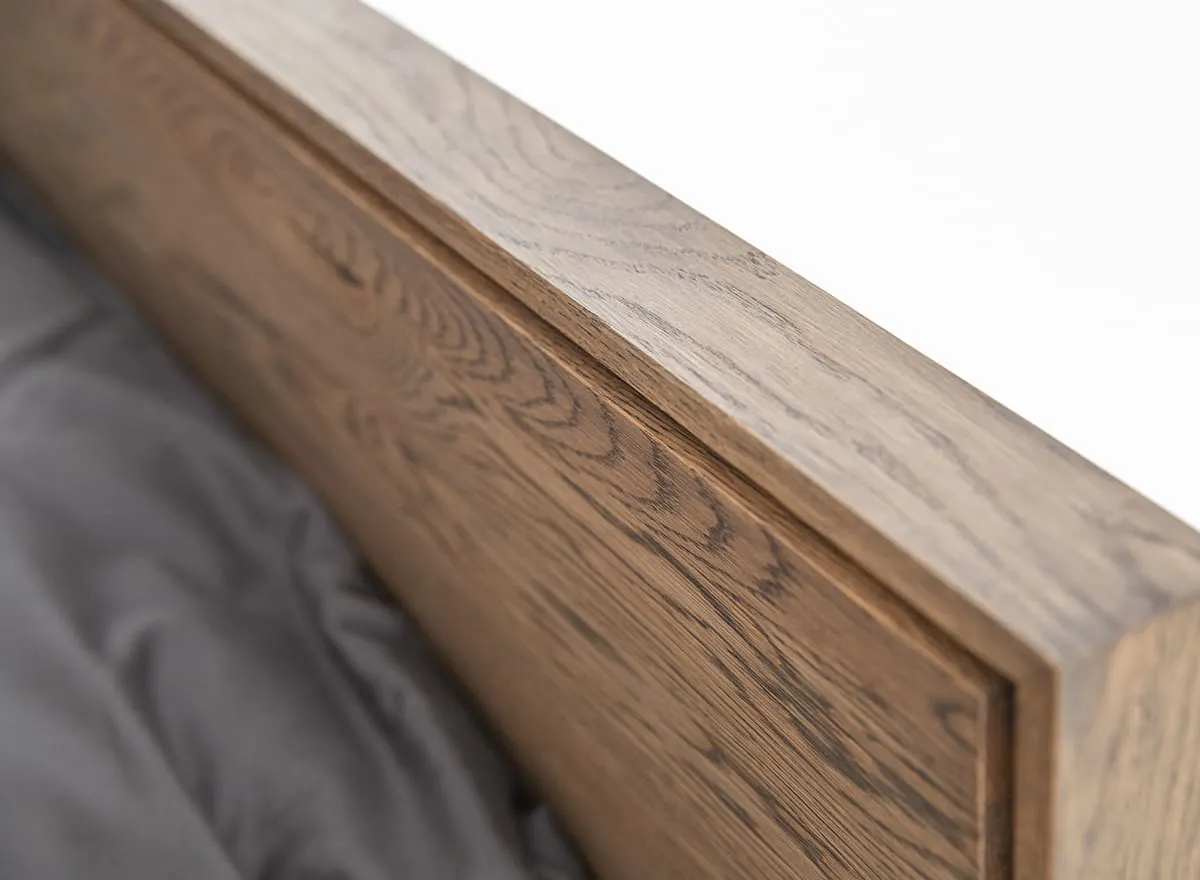 Łóżko dębowe 140x200 dąb dymiony Adria - PRHADRIA140X200DD