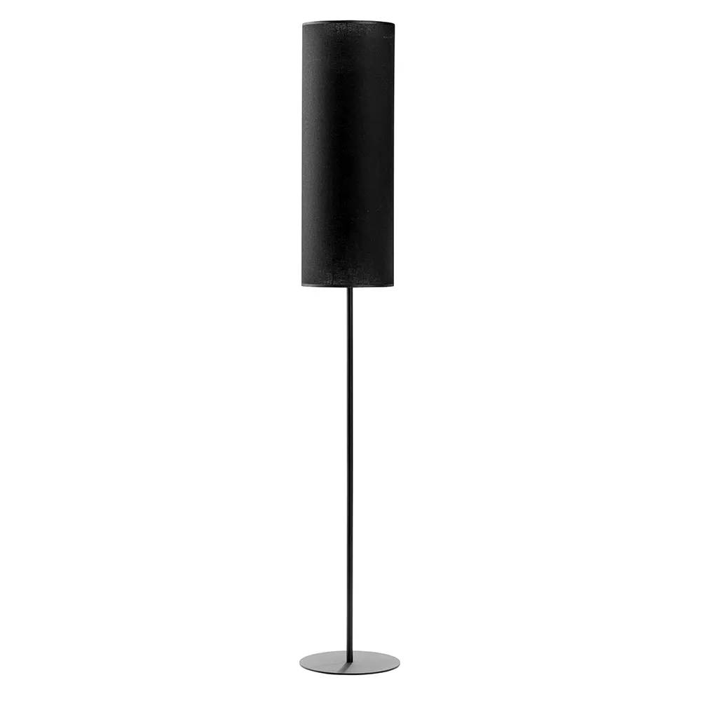 Lampa podłogowa LUNETA czarna okrągła 165x25cm