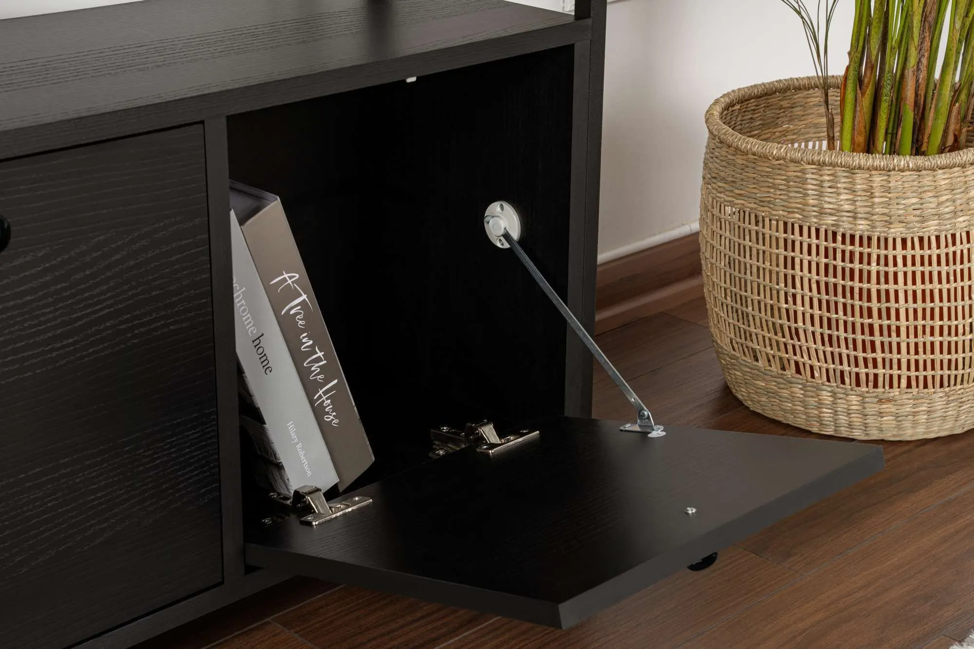 Konsola 3-drzwiowa SOLACE 120 cm czarna czarny metalowy stelaż - ASI_241NRD1344