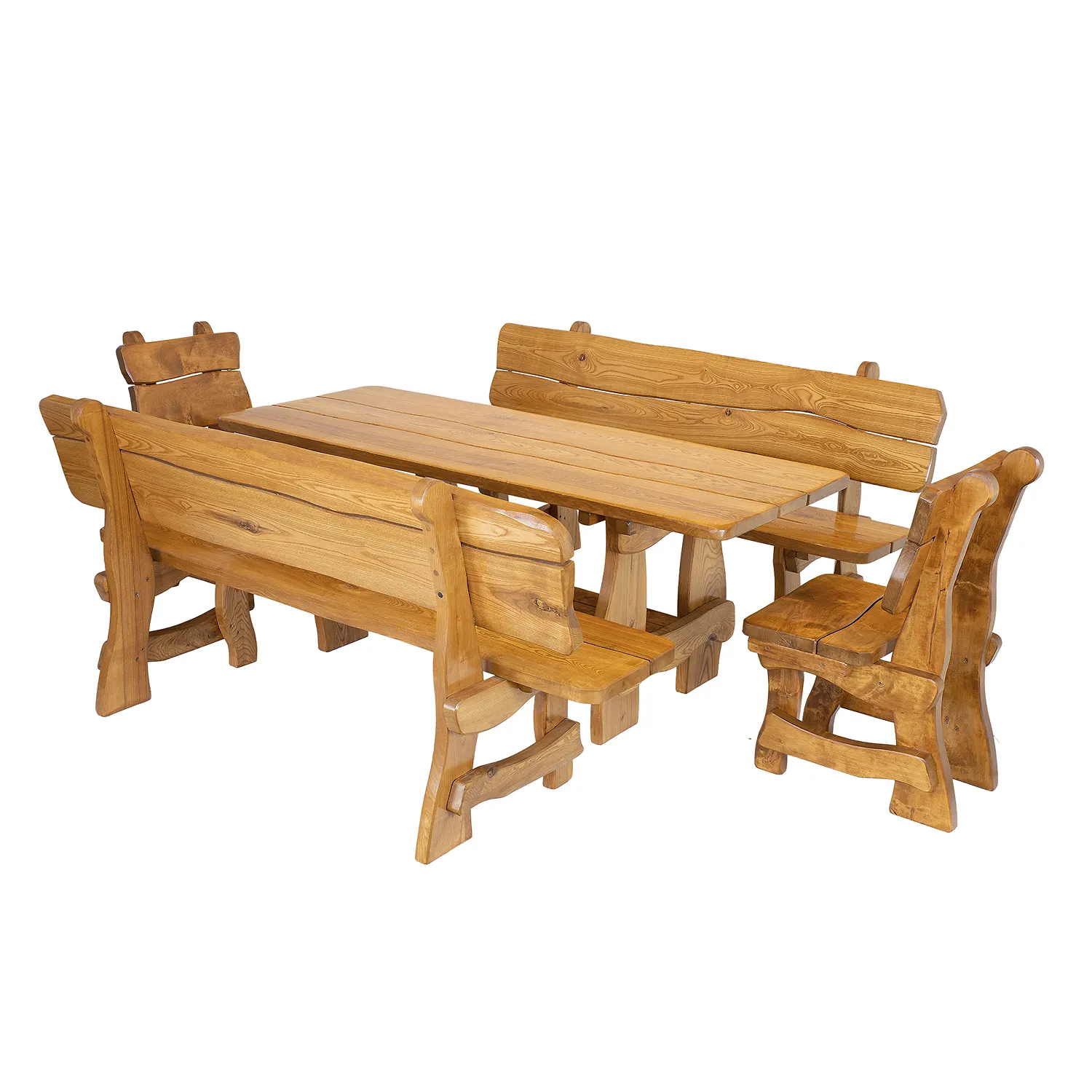 Krzesło ogrodowe drewniane ERYK olcha kolor dąb powłoka ochronna - DR_MO217_KRZESLO