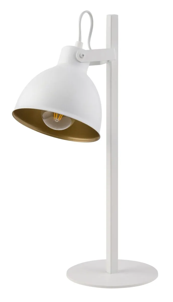 Lampa stołowa MARS biało-złota