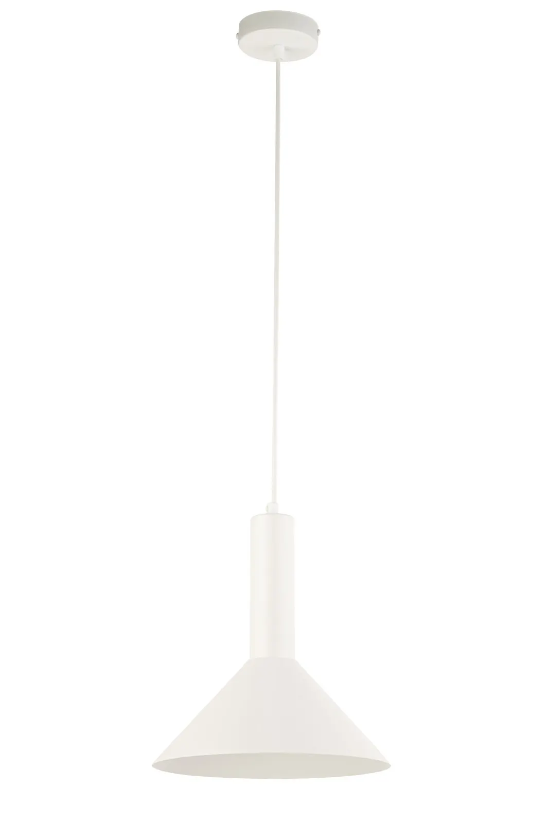 Lampa wisząca VITRUM stożek biała