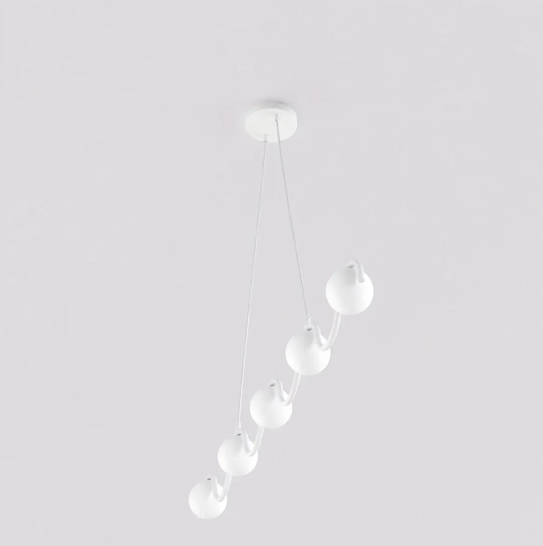 lampa wisząca, minimalistyczna lampa, biała lampa, lampka sufitowa, designowa lampa