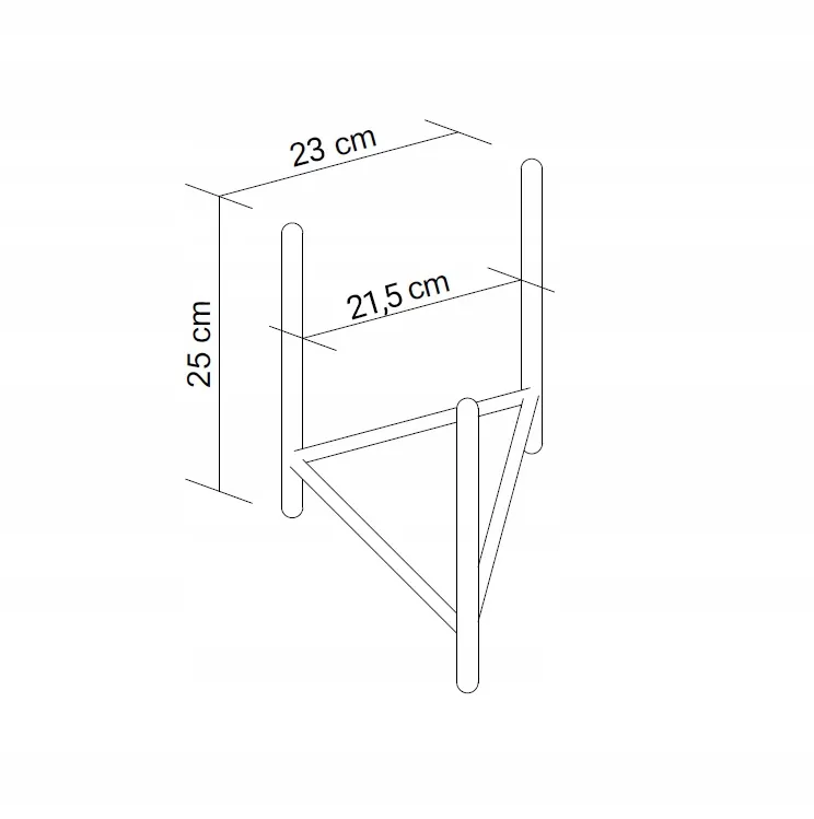 Kwietnik-stojak na donice metalowy DIJON M biały - LD_TZ000100