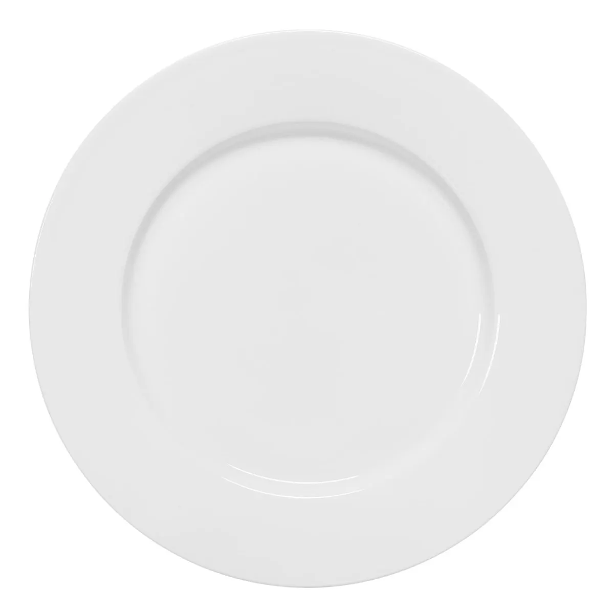 talerz, porcelana, biały, okrągły, płytki talerz