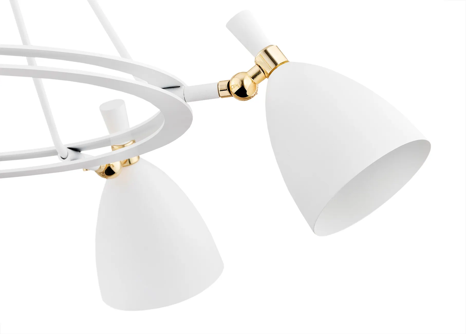 Żyrandol CHARLOTTE biały, mosiądz 92x75 cm - 2117