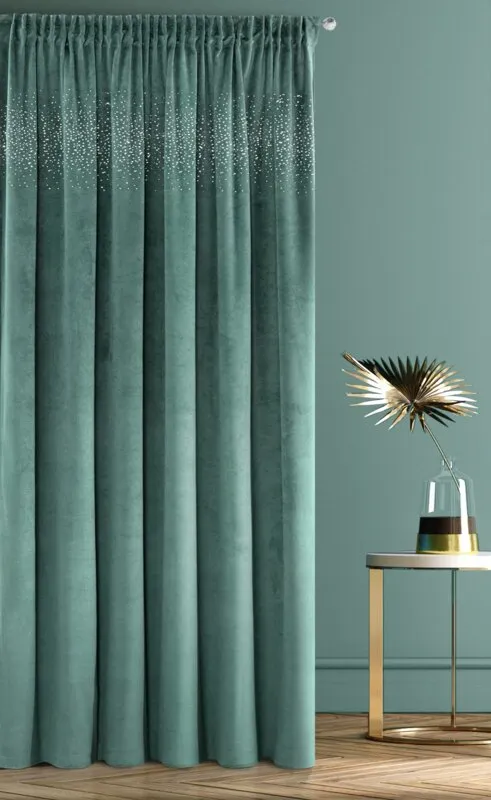 ZASŁONA AURORA NA TAŚMIE 140X270 CM TURKUSOWY - EU_367704
